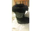 Dc black snow boots with fur