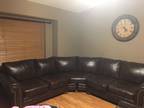 Leather sectional