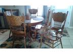 kitchen table with leaf and six chairs