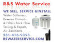 Water Softener Repairs. Katy. RS Water Service, LLC [phone removed]