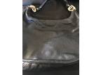 Authentic Gucci Black Monogram Canvas Leather Shoulder bag