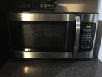 Hamilton beach microwave 1000 watts black and stainless steel look