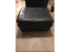 Hunter green leather sofa loveseat and ottoman from Macy's