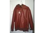 X-lg Men's Reversible Leather/Fur Hooded Jacket