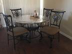 48" Glass Table Top & 4 Chairs