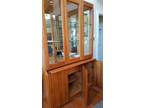 Solid oak DISPLAY & storage cabinet