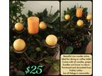 Candle Votive + Grape Decor