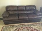 Premium Leather couch, large chair and ottoman