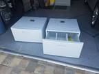 White washer/ dryer pedestals