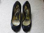 Women's dress shoe, Nina black heel, size 8 1/2
