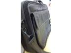 Briefcase/messenger bag, black leather by Jourdom, pre-owned