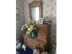 Oak Dresser with mirror.