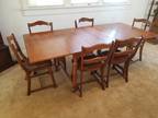 Solid Maple Dining Set with 6 chairs