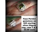 Faux Peridot set on 925 sterling silver I have 2
