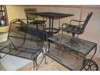 5 pc (set) black metal Patio furniture