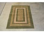 Green/Tan hall rug