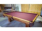 A&E Schmidt Solid Oak Pool Table