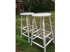 2 Bar Stools, White, Excellent Condition