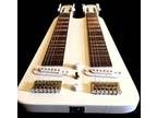 Great Playing New Double Neck White Lap Steel Electric Guitar