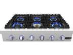 36 Inch Gas Cooktop 6 Burner gaslandlamd Chef Rt3606 Professional Natural Gas.