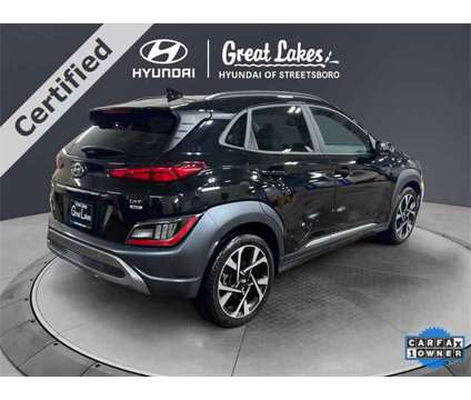 2022 Hyundai Kona Limited is a Black 2022 Hyundai Kona Limited SUV in Streetsboro OH