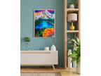 Mountain Painting Art National Park Original Art Canvas Art Oil Mountain Art