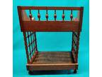 Antique Golden Oak Ball And Stick Desktop Rack / Book Shelf / Stick And Ball