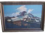 Original Large Oil Painting Vintage Framed-Mountain Landscape 1929