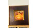 A Vintage oil Painting, Juicy Peach, in a beautiful Wooden Frame