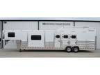 2024 Twister 3 Horse Side Load Gooseneck Trailer with 13'6 Outl 3 horses