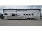2024 Twister 4 Horse Side Load Gooseneck Trailer with 17'6 Outl 4 horses
