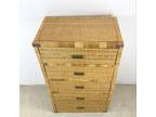 Vintage Bielecky Style Wicker Highboy Dresser