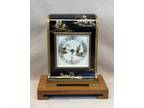 Restored! RARE 1950 Elliott London Chinoiserie Painted Lacquer 8-Day Shelf Clock