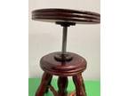 Vintage Miniature Wooden Adjustable Piano Stool Bench Salesman Sample