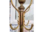 Vintage Brass 73" Floor Hall Tree Coat Rack Stand