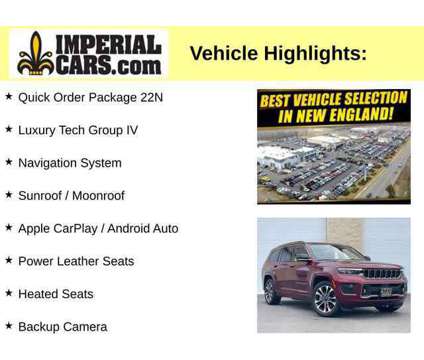 2022UsedJeepUsedGrand Cherokee LUsed4x4 is a Red 2022 Jeep grand cherokee Overland SUV in Mendon MA