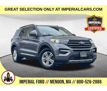2021UsedFordUsedExplorerUsed4WD is a Grey 2021 Ford Explorer XLT Car for Sale in Mendon MA