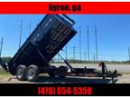 2024 Down 2 Earth 7x16 24 high side 14k dump trailer w bobcat ramps