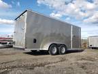 2024 Covered Wagon 7x18 ta pewter enclosed trailer