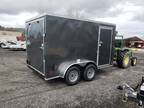 2024 Nationcraft 7X12 grey enclosed cargo trailer w ramp