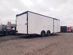 2024 Covered Wagon 8.5x24 silver BLACKOUT trailer spread axle auto ha