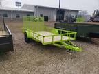 2024 Down 2 Earth 76x12ut Wood Deck utility green mower trailer