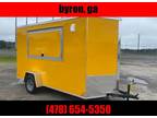 2024 Empire Cargo 6x12 7' interior Yellow Glass & Screen