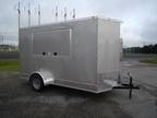 2024 Empire Cargo 6x12 Pewter enclosed vending trailer w Concession