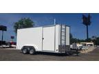 2024 Covered Wagon 7x16 x 7 contractor white enclosed cargo trailer