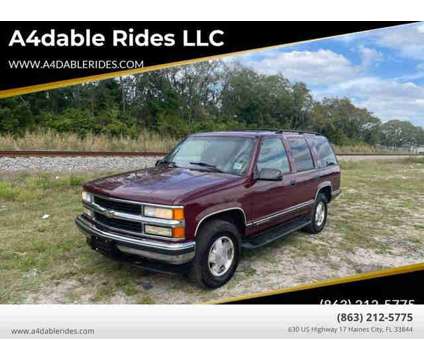 1999 Chevrolet Tahoe for sale is a Red 1999 Chevrolet Tahoe 1500 2dr Car for Sale in Haines City FL