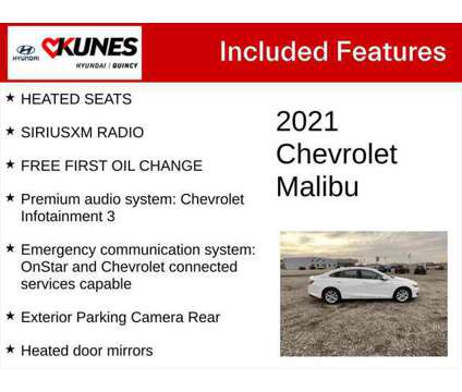 2021 Chevrolet Malibu FWD LT is a White 2021 Chevrolet Malibu Sedan in Quincy IL