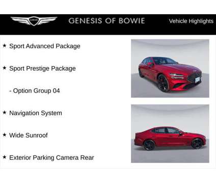 2023 Genesis G70 3.3T AWD is a Red 2023 Sedan in Bowie MD