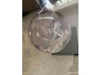 Vintage Glass Top And Fractal Resin Sphere Coffee Table