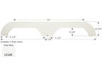 Fender Skirt, Tandem, Carriage, FS2165, Polar White - P318-12165